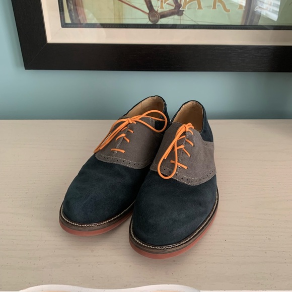1901 Shoes Mens Navy Suede Saddle Shoes Poshmark